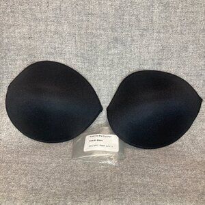 Sew-in Push Up Bra Cups Pads Inserts 1 pair Black Size Small Cup Size B BRC-6BBK